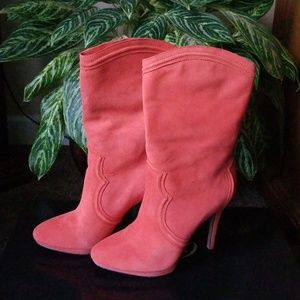 💝💝 Orange Suede Nine West Boutique 9 Booties💝💝